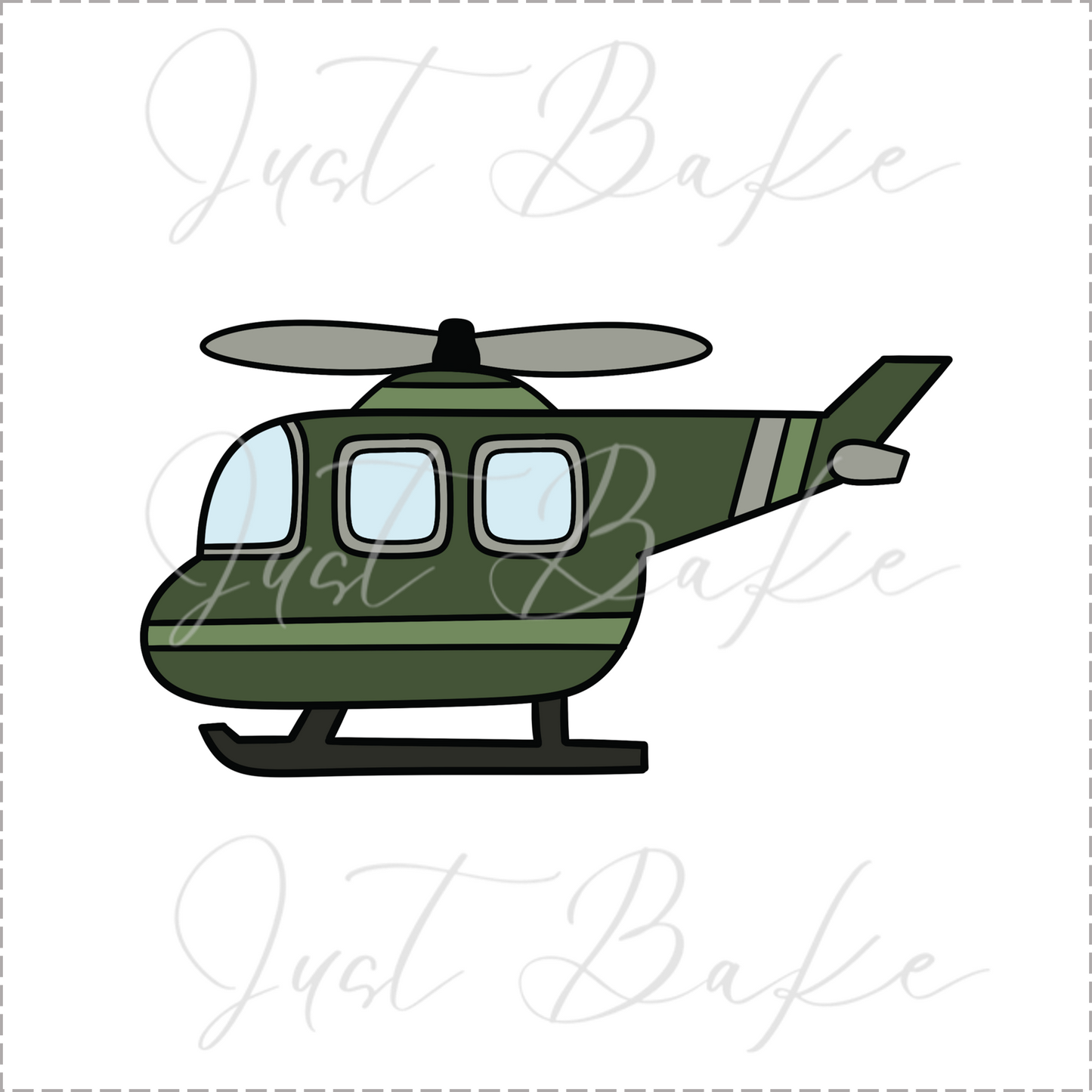 JBS0726 - ARMY HELICOPTER COOKIE CUTTER