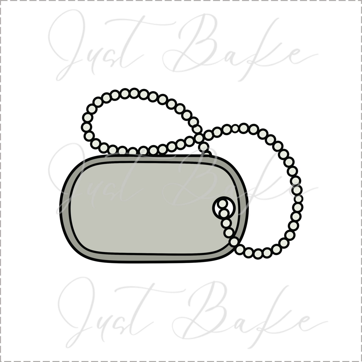 JBS0735 - ARMY DOG TAGS COOKIE CUTTER