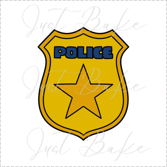 JBS0742 - POLICE BADGE COOKIE CUTTER