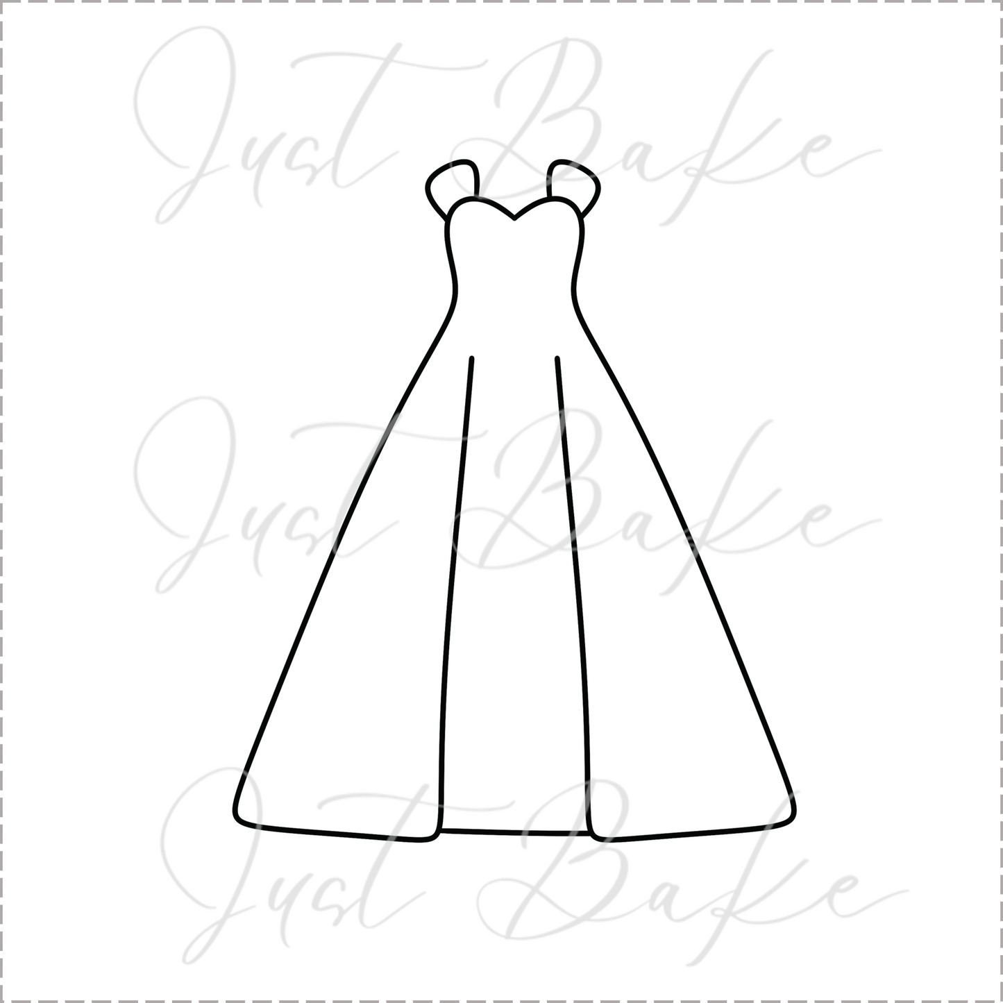 JBS0779 - WEDDING DRESS COOKIE CUTTER