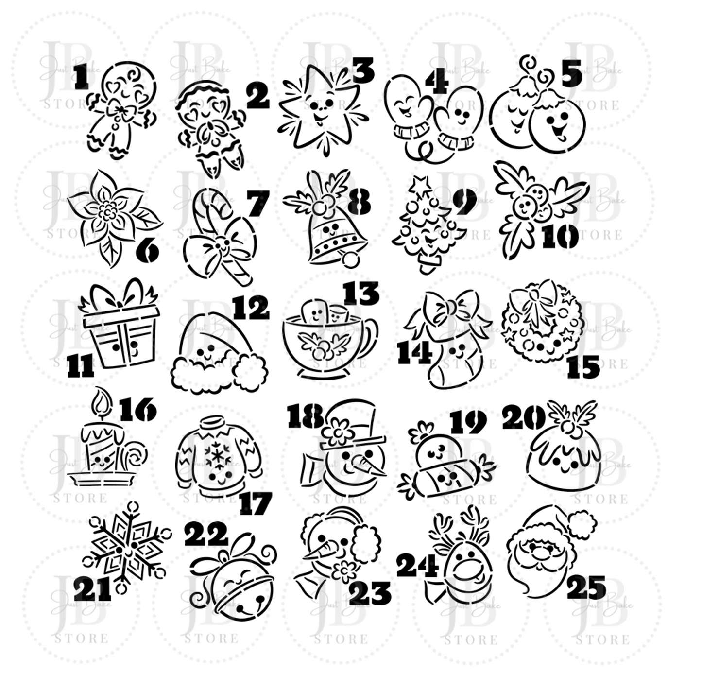 PYO0007 – Advent Calendar Stencil Set