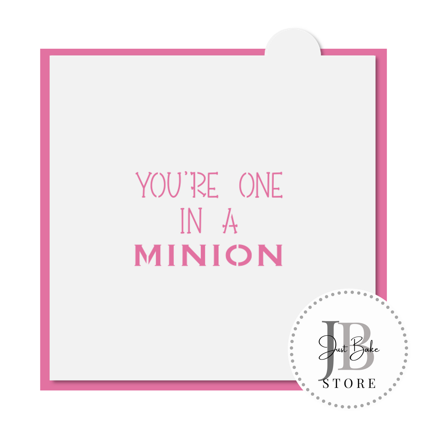 C0268 - Minion Valentines Cookie Cutter ( Plaque & Stencil Sold Separately )