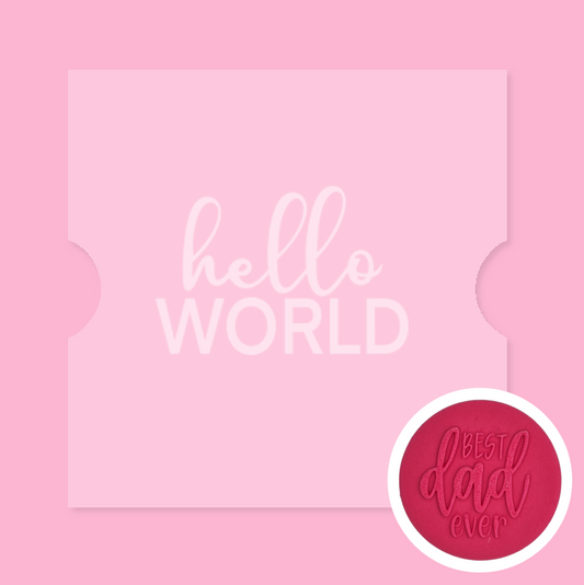 DEBOSS0006 - HELLO WORLD FONDANT DEBOSSER