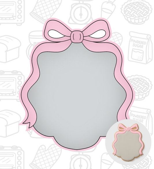 247. Bow Plaque Cookie Cutter
