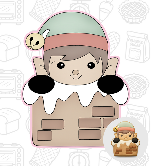 239. Elf Peaking Cookie Cutter