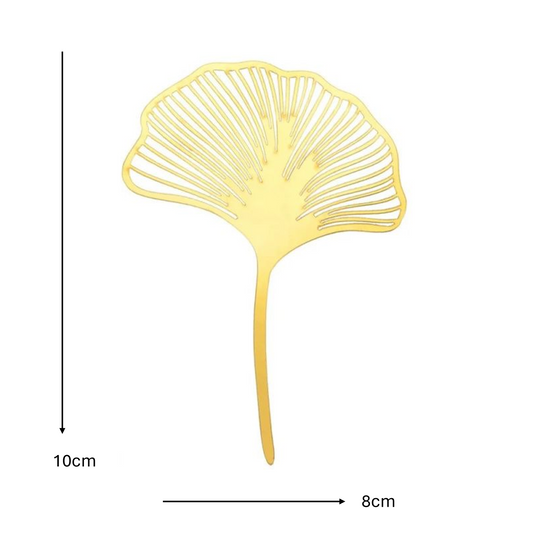 STOCK4 - 364 - Gold Ginkgo Leaf Topper (3Pc)