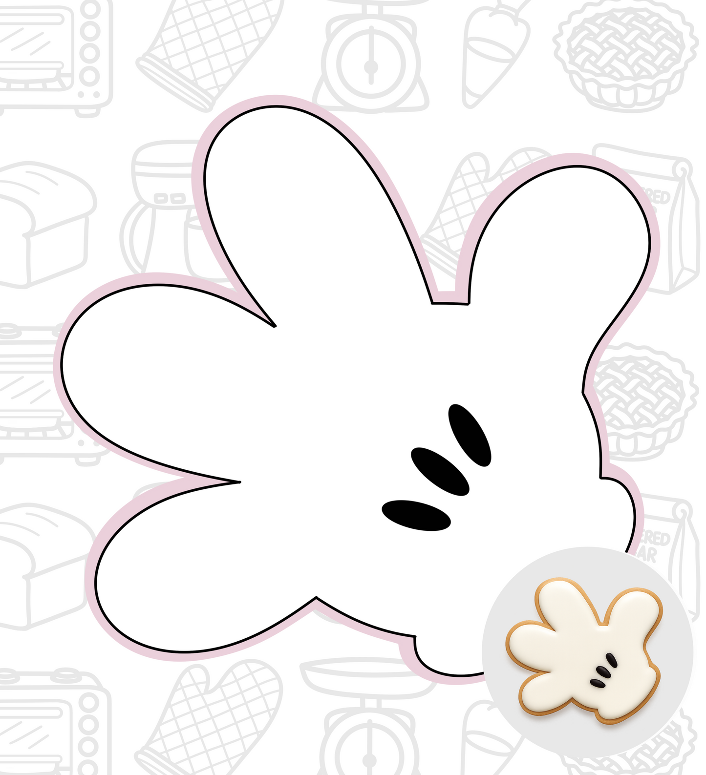 226. Mickey Glove Cookie Cutter