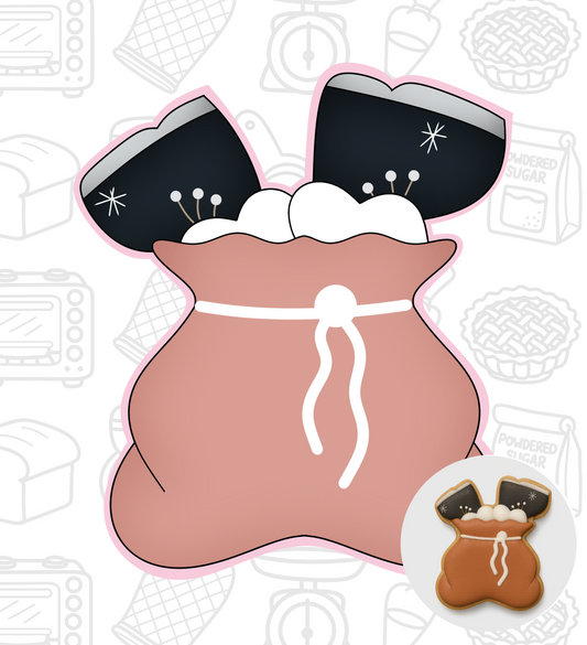 235. Santa Sack Cookie Cutter