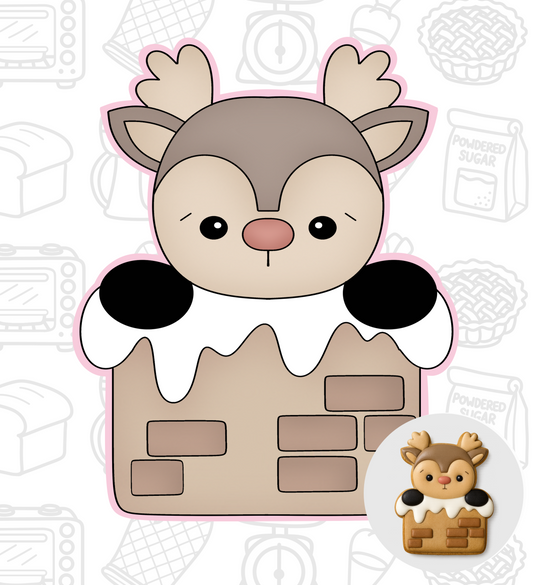236. Reindeer Peaking Cookie Cutter