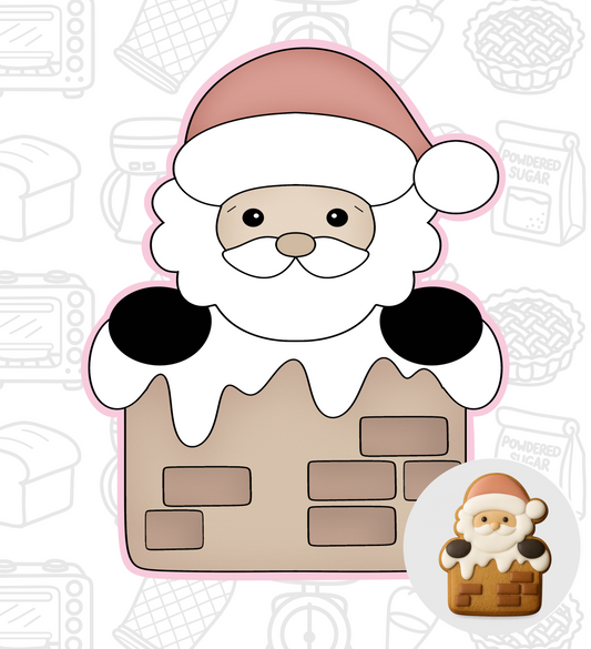 237. Santa Peaking Cookie Cutter