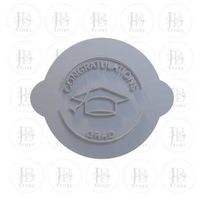 00186 - Congratulations Grad Fondant Stamp