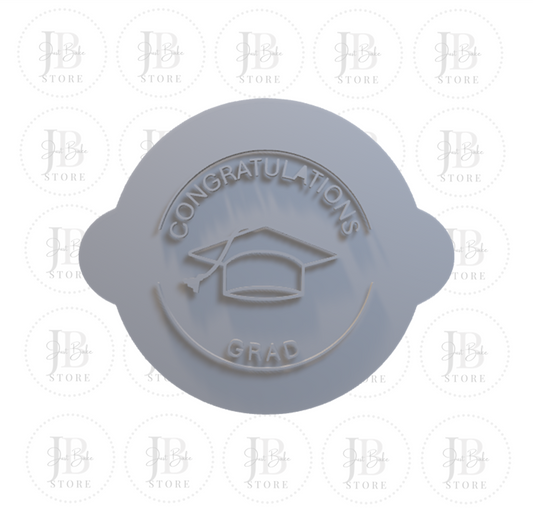 00186 - Congratulations Grad Fondant Stamp