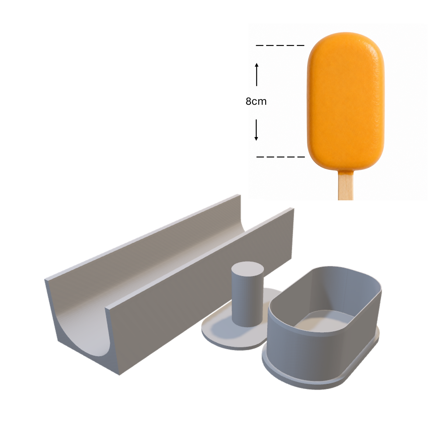 8cm x 5cm Cakesicle Mold
