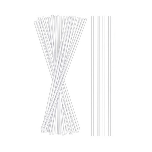 STOCK10 - Transparent Acrylic Lolly Sticks - Pack of 50 (10cm)