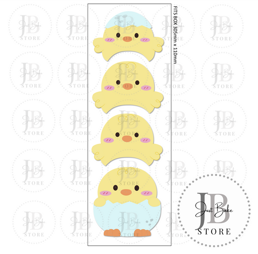 C0495 - Stacked Chick Cookie Cutter Set - 3 Piece
