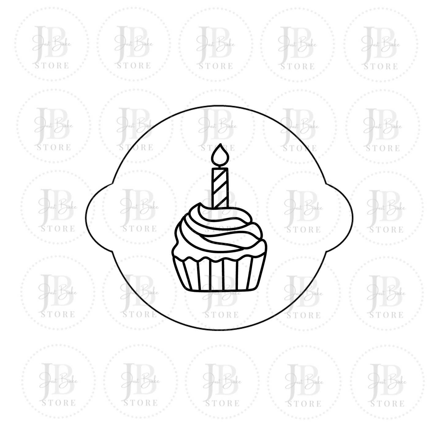 00202 - Cupcake Fondant Stamp