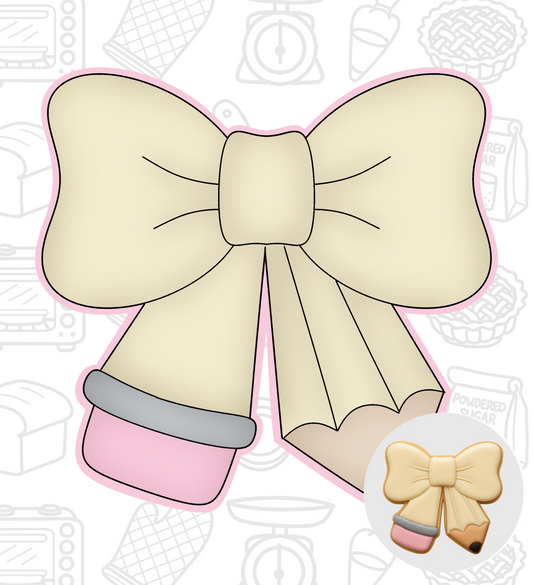 355. Pencil Bow Cookie Cutter