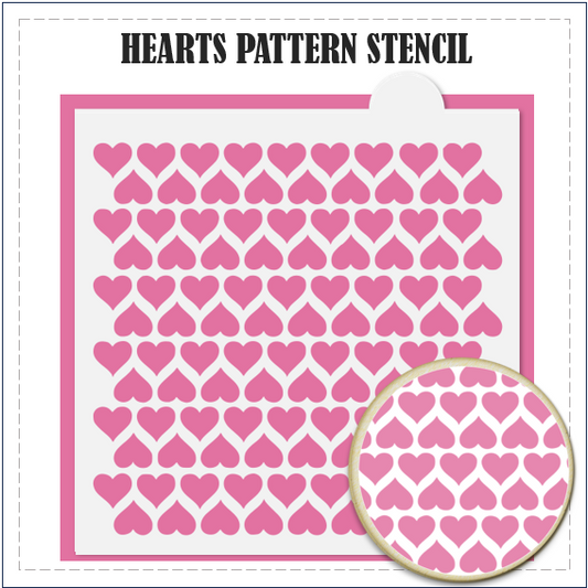 S102 - HEARTS PATTERN STENCIL