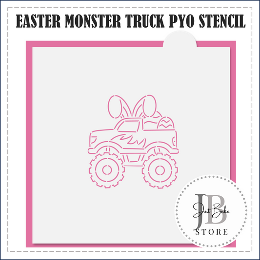 S125 - EASTER MONSTER TRUCK PYO STENCIL