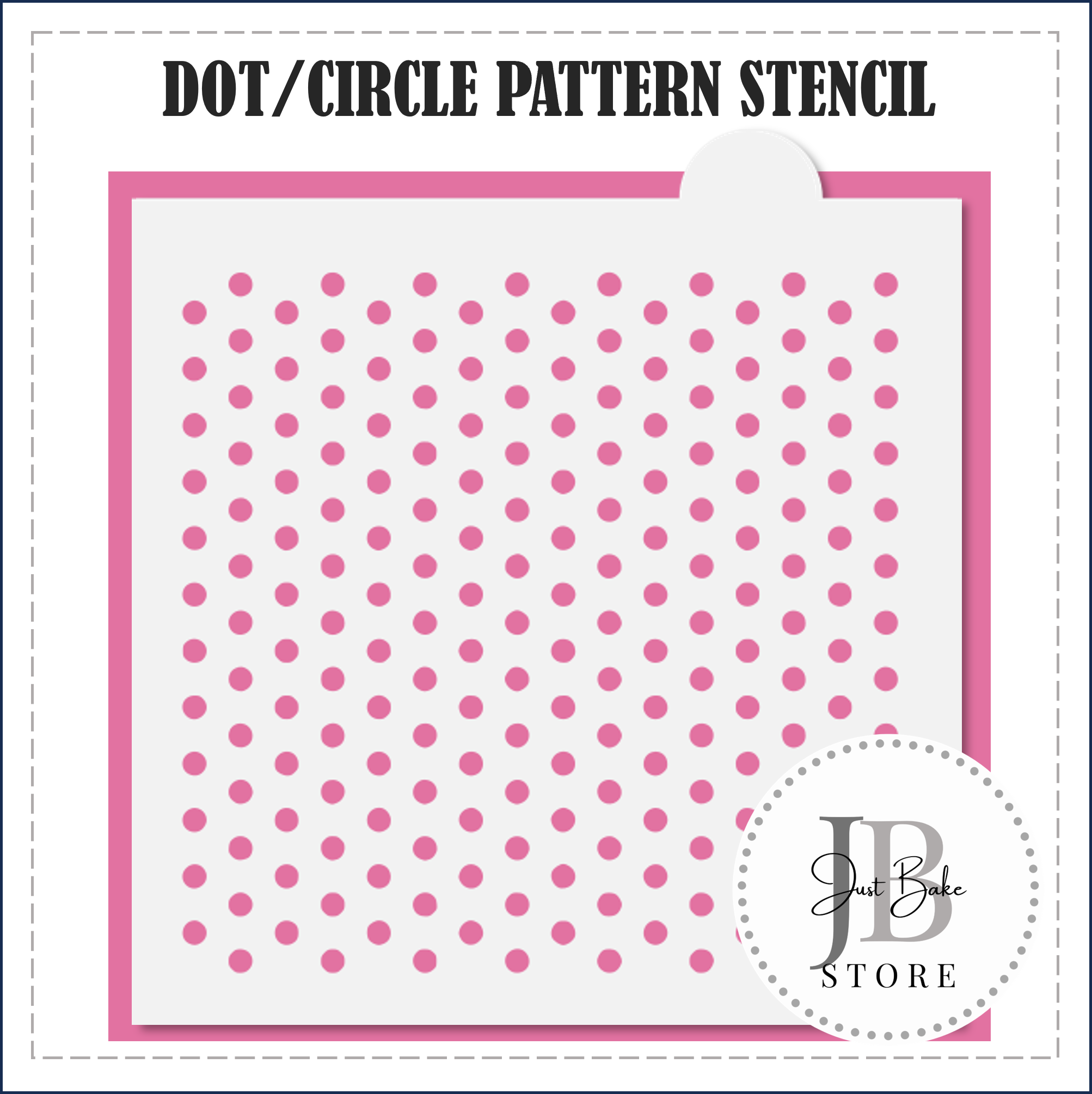 Dot Pattern Circle R S135 - DOT CIRCLE PATTERN STENCIL – justbakestore