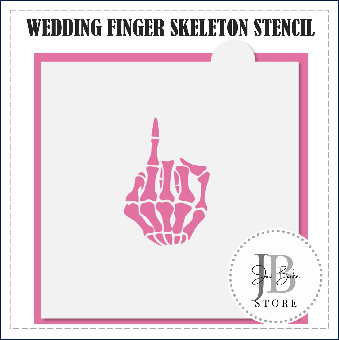S95 - WEDDING RING FINGER SKELETON STENCIL