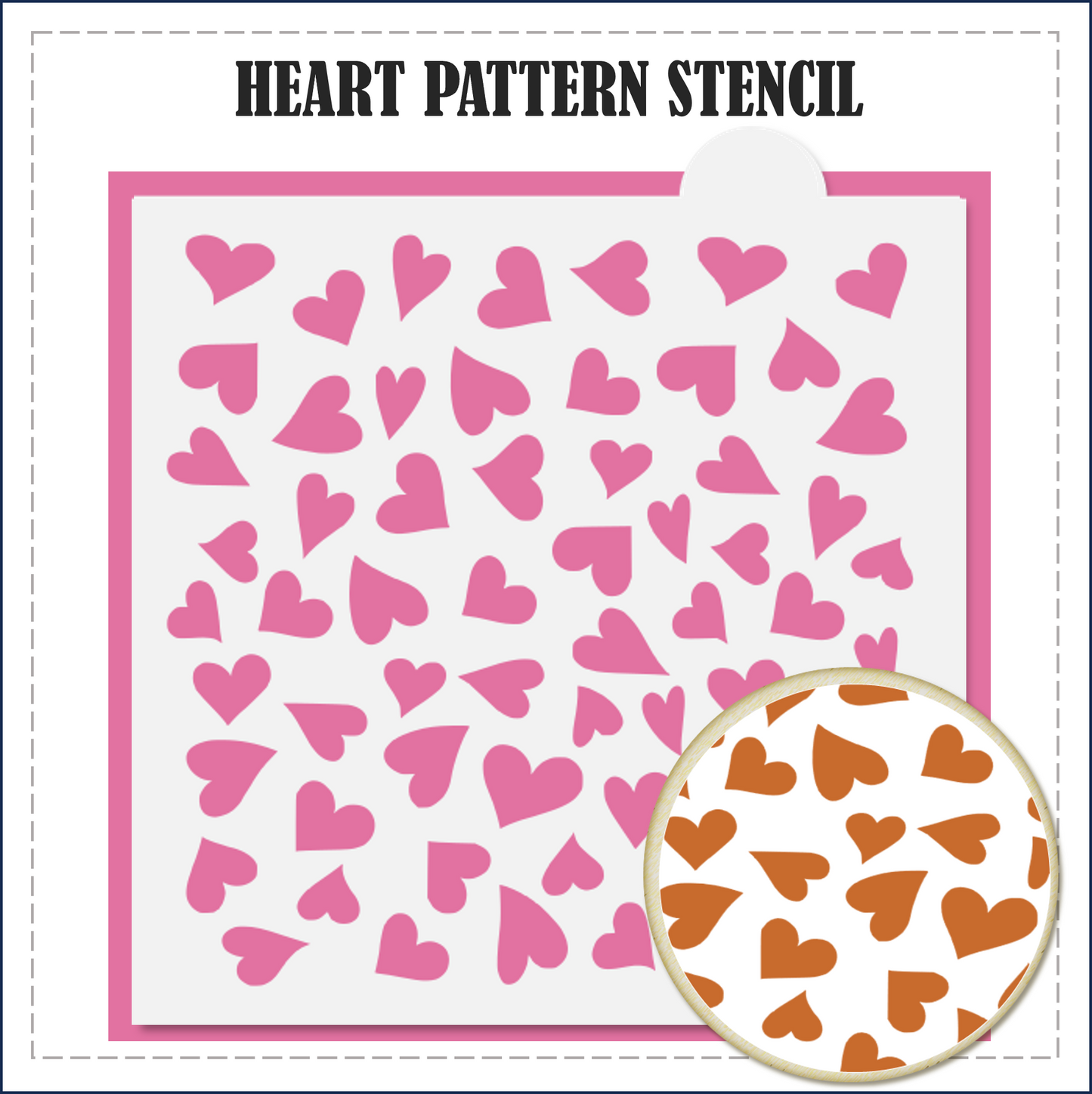 S99 - HEART PATTERN STENCIL