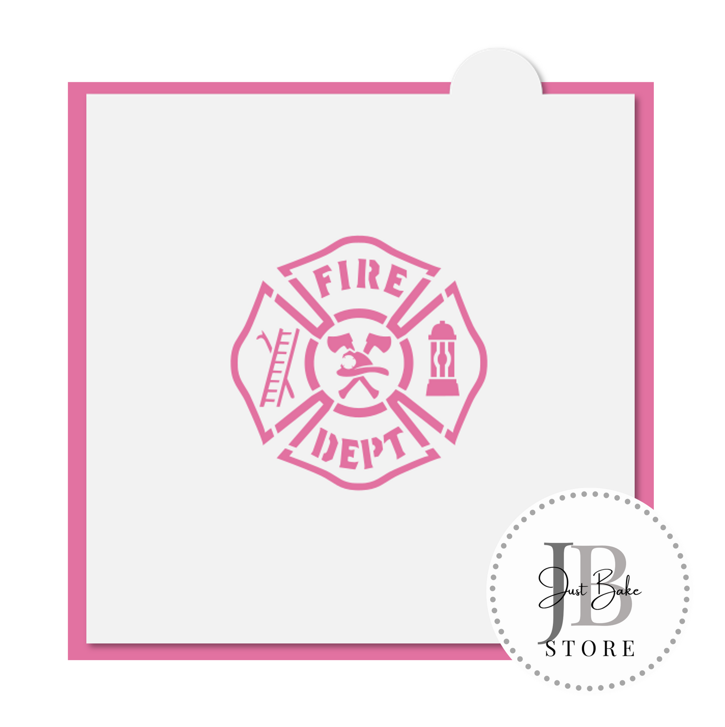 STENCIL0012 - Fire Fighter Logo Stencil