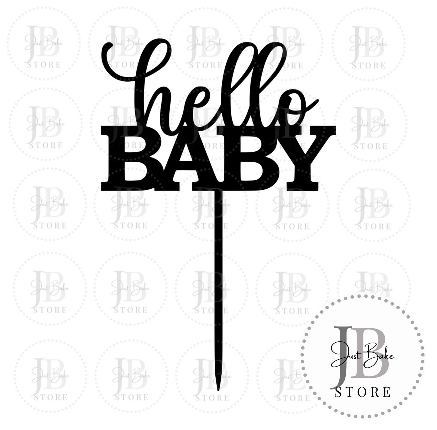 T0003 – Hello Baby Cake Topper