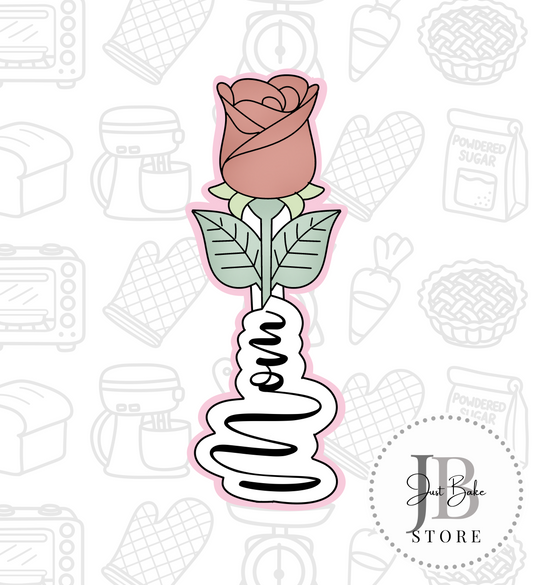 851. Long Stem Rose Cookie Cutter