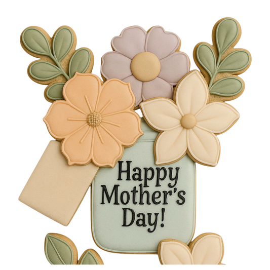J536 - Jar with Flowers Set of 6 - Fits box Size: 139x217x30mm