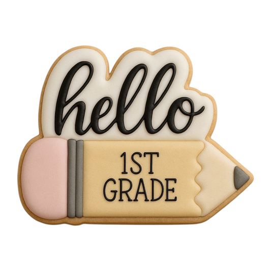 C0230 - Hello Pencil Plaque Cookie Cutter