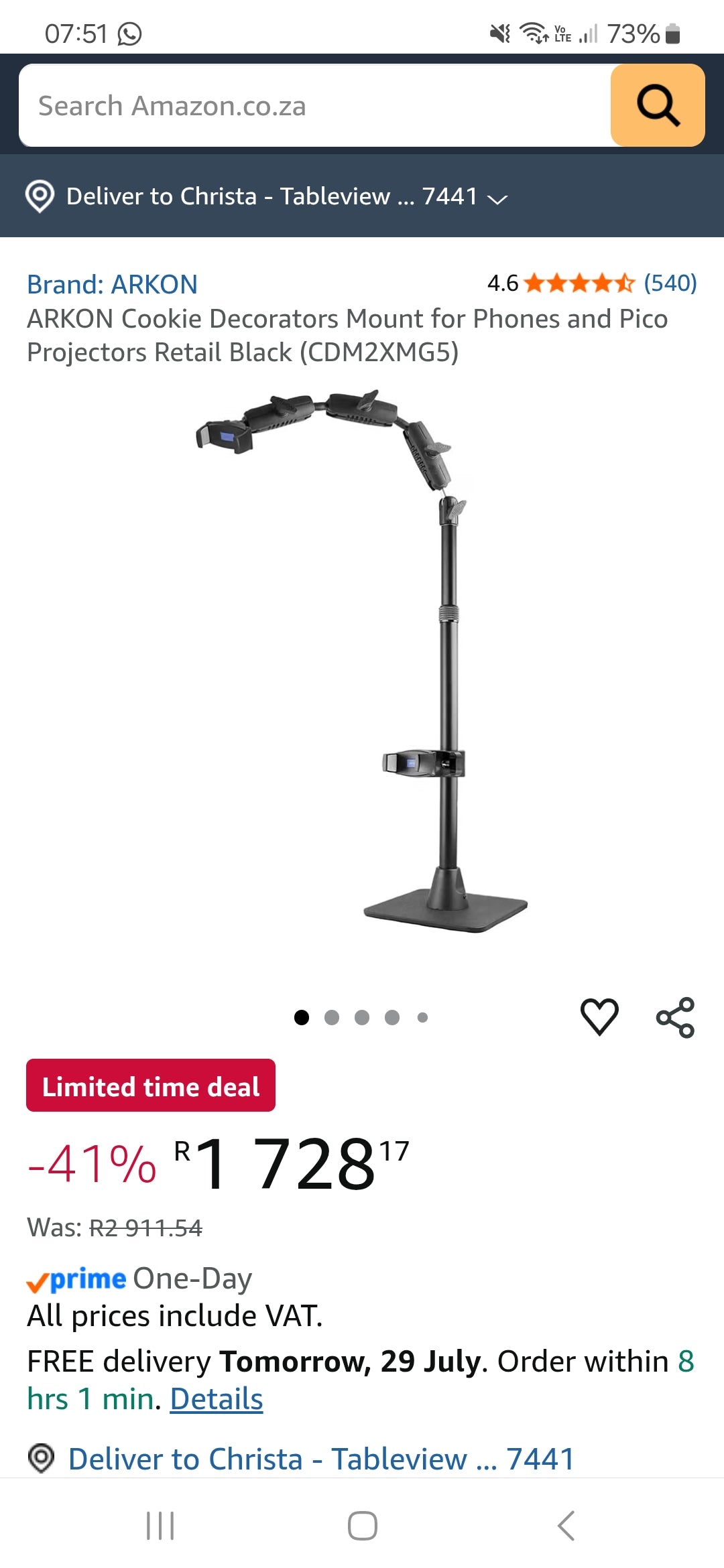 Pico Projector & Arkon Stand - hardly used