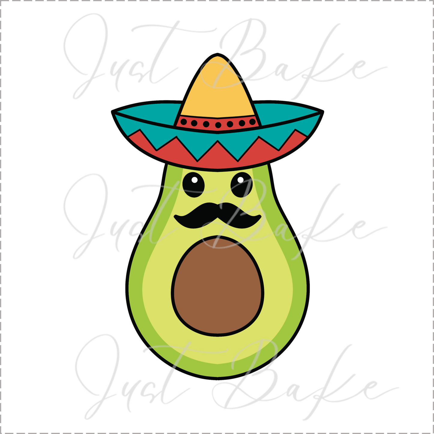 JBS0527 - Avo with Sombrero Cookie Cutter