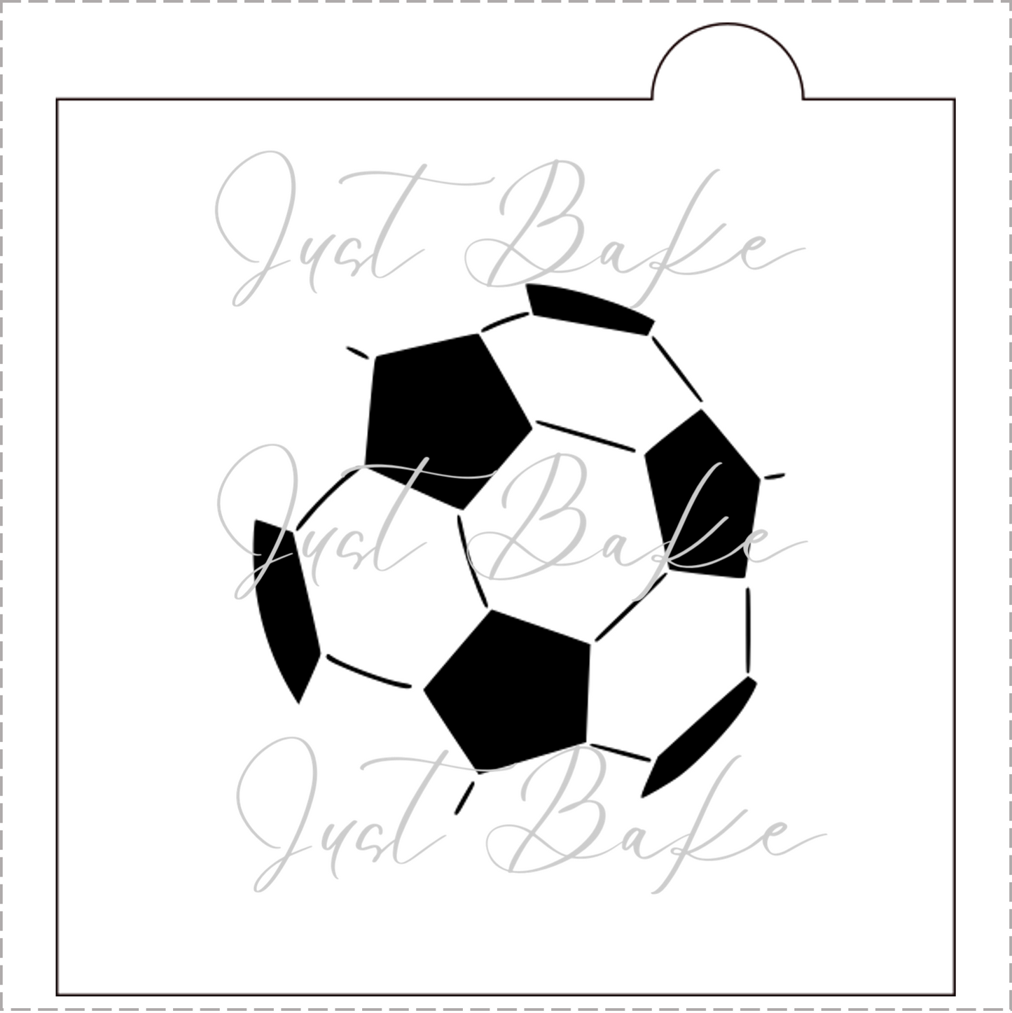 S0066 - Soccer Ball Stencil to fit 8cm Circle Cutter